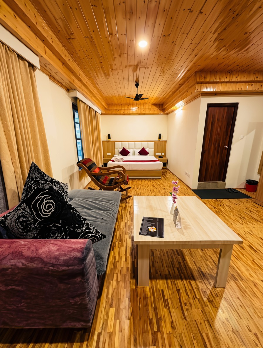 Spacious Suite Room at Kunden Fortune Resort with mountain views in Gangtok, Sikkim