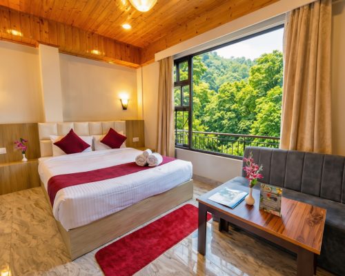 Scenic Deluxe Room with valley views at Kunden Fortune Resort, Sikkim