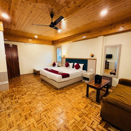 Spacious Family Room at Kunden Fortune Resort with mountain views in Gangtok, Sikkim