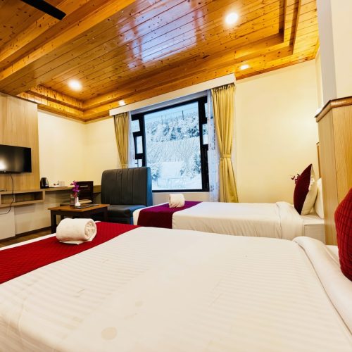 Spacious Twin Bed Room with modern amenities at Kunden Fortune Resort