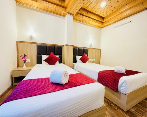 Comfortable Twin Bed Room at Kunden Fortune Resort, Gangtok, Sikkim