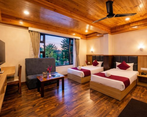 Twin Bed Room for friends and families at Kunden Fortune Resort, Sikkim