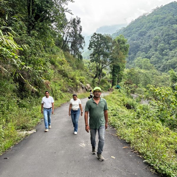 morning nature walk in kunden fortune resort gangtok
